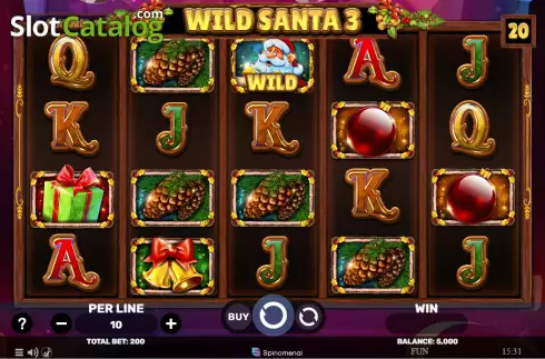 Reels screen. Wild Santa 3 slot