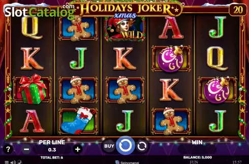Game screen. Holidays Joker - Xmas slot