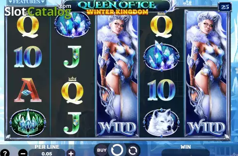 Game screen. Queen Of Ice - Winter Kingdom slot