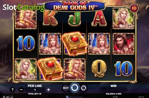 Game screen. Book of Demi Gods V slot