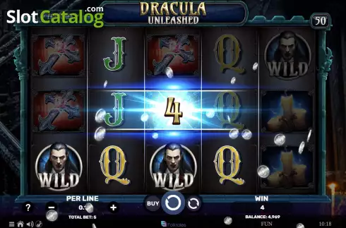 Win screen. Dracula - Unleashed slot