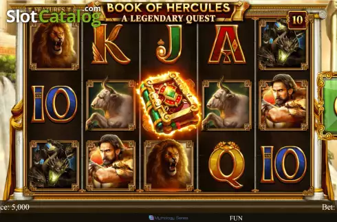 Reels screen. Book of Hercules - A Legendary Quest slot