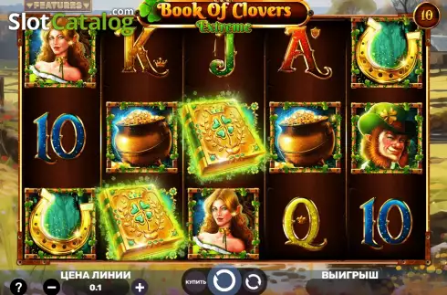 Game screen. Book of Clovers - Extreme slot