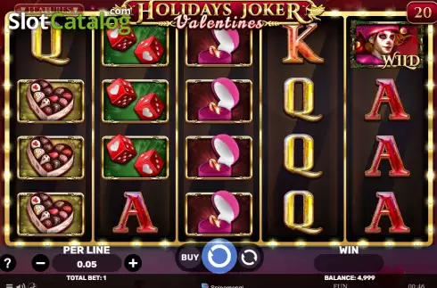 Game screen. Holidays Joker - Valentines slot