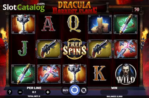画面2. Dracula - Darkest Flame カジノスロット