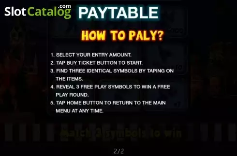 Paytable 2. Red Square Games slot