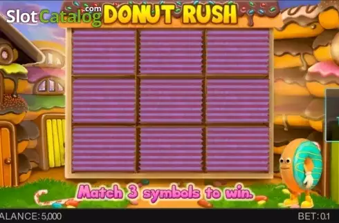 Reels screen. Donut Rush slot