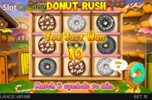 Win screen. Donut Rush slot