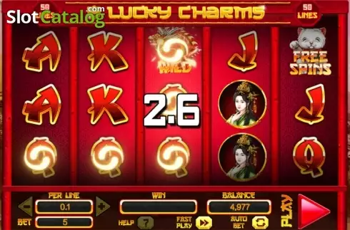 Ekran 4. 8 Lucky Charms yuvası