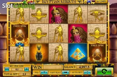 Skärmdump3. Egyptian Rebirth slot