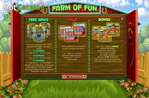 Paytable 1. Farm of Fun Machine à sous