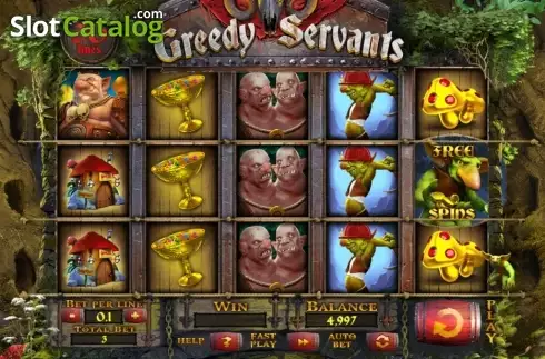 Bildschirm 1. Greedy Servants slot