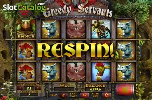 Bildschirm 3. Greedy Servants slot