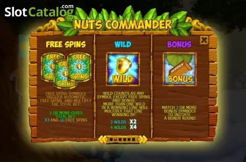 Paytable 2. Nuts Commander slot
