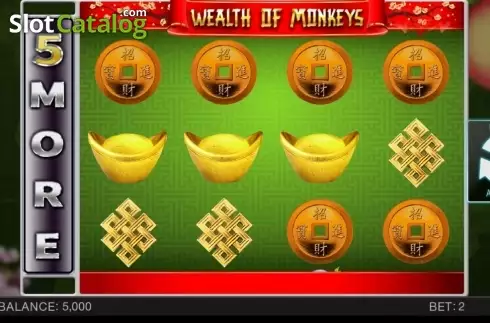 Pantalla3. Wealth of monkeys Tragamonedas 