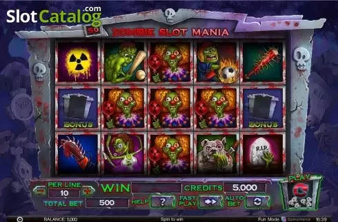 Ekran8. Zombie slot mania yuvası