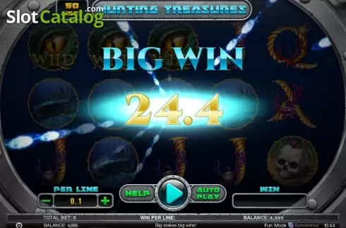 Big Win screen. Hunting Treasures slot