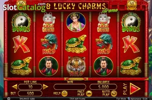 Main game. 8 Lucky Charms Xtreme slot