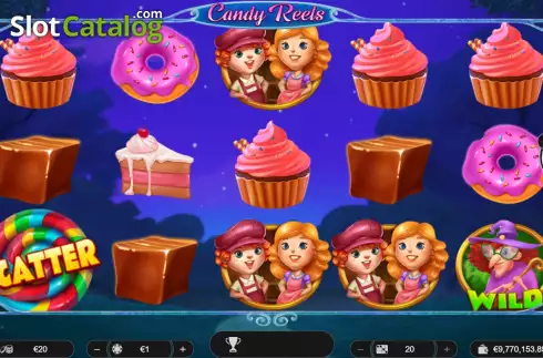 Game screen. Candy Reels slot