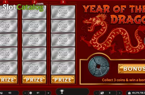 Game screen. Year of the Dragon slot