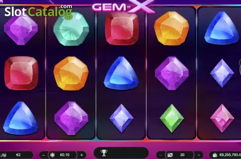 Game screen. Gem-X slot
