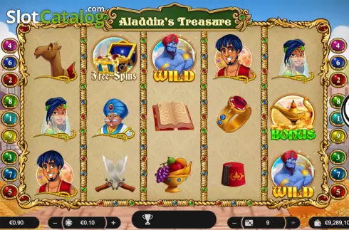 Game screen. Aladdin's Treasure (Spinoro) slot
