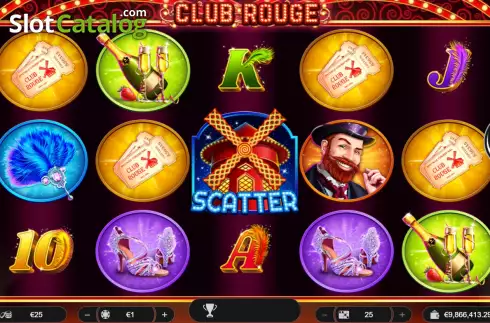 Game screen. Club Rouge slot