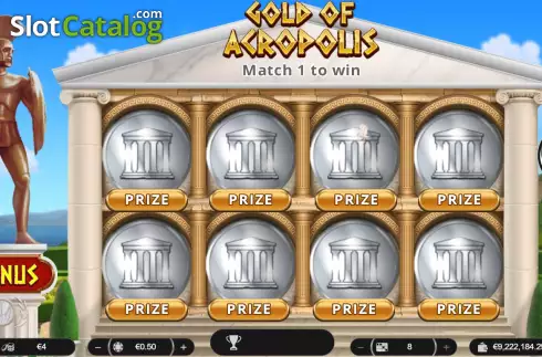 Game screen. Gold of Acropolis slot