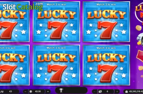 Game screen. Lucky 7's Scratch slot