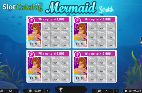 Game screen. Mermaid Scratch slot