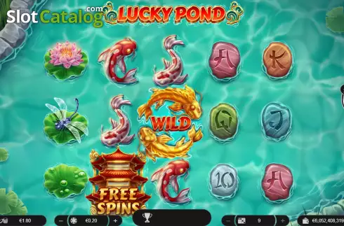Game screen. Lucky Pond slot