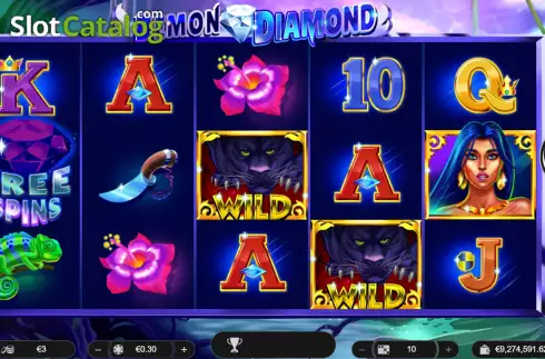 Game screen. Demon Diamond slot