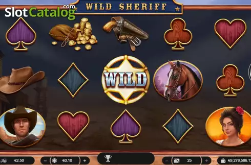Game screen. Wild Sheriff (Spinoro) slot