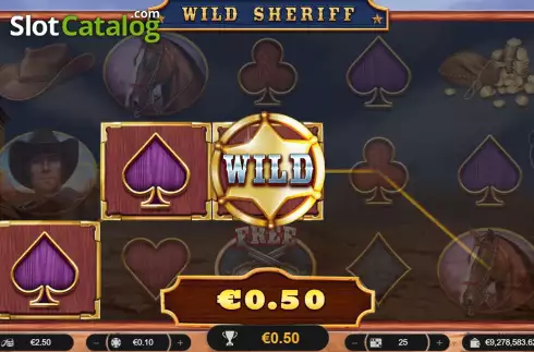 Win screen. Wild Sheriff (Spinoro) slot