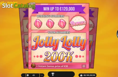 Game screen. Jolly Lolly 200k slot