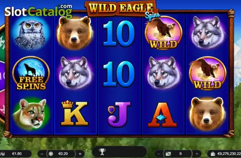 Game screen. Wild Eagle Spins slot