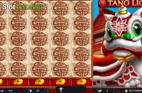 Game screen. Tang Lion slot