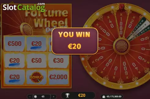 Win screen. Fortune Wheel Deluxe slot