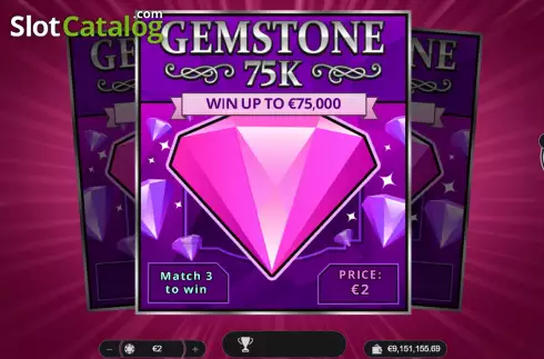 Game screen. Gemstone 75k slot