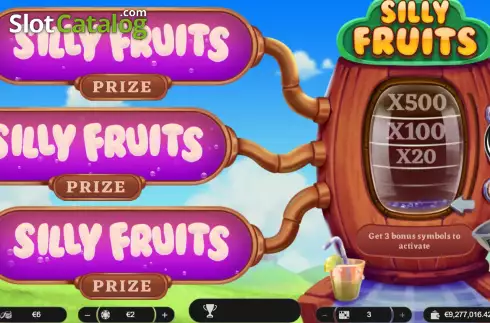 Game screen. Silly Fruits slot