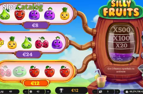 Win screen. Silly Fruits slot