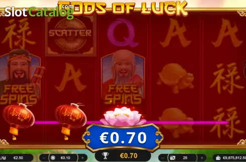 Win screen. Gods of Luck slot