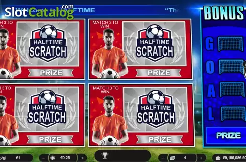 Game screen. Halftime Scratch slot