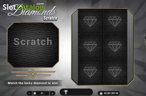 Game screen. Diamonds Scratch slot