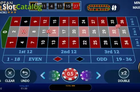 Pantalla2. European Roulette (Spinoro) Tragamonedas 