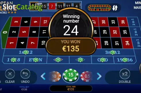 Pantalla3. European Roulette (Spinoro) Tragamonedas 