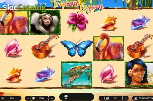 Game screen. Tropical Lagoon slot