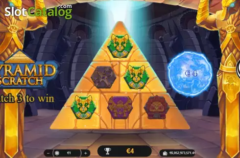 Win screen. Pyramid Scratch slot