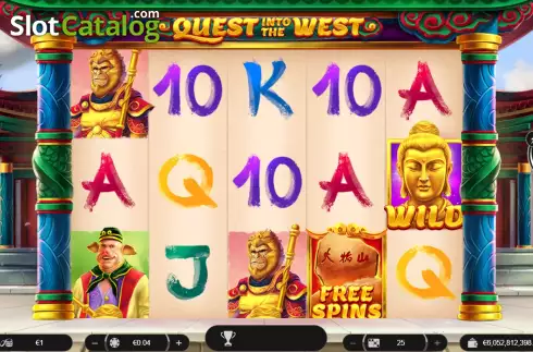 Game screen. Quest into the West slot