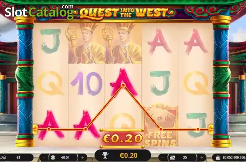Win screen. Quest into the West slot